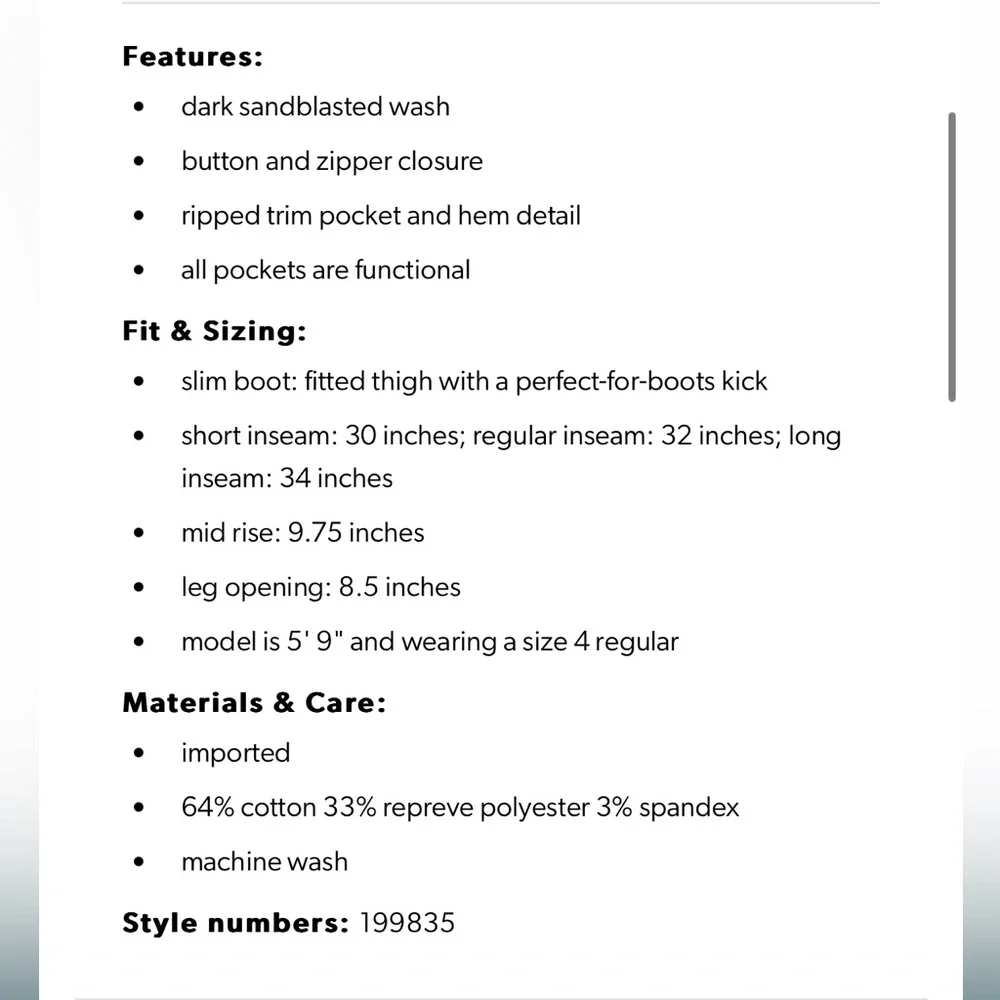 NWT 8 Short Maurice’s Everflex™ Slim Boot Mid Rise Jean - Picture 4 of 7